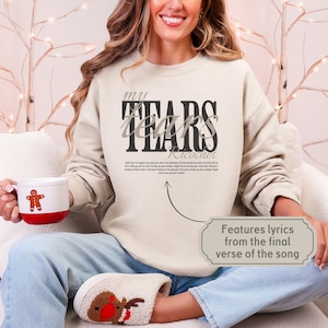 Folklore My Tears Ricochet Lyrical Taylor Crewneck Sweatshirt Swift Fan Merch Cozy Winter Attire