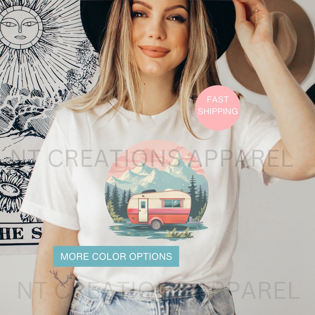 Cute Camping Trailer Life T-shirt RV Life Shirt Boho Desert Enchanted ...