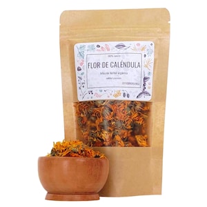 Calendula Blütentee getrocknete Blüten und Blütenblätter | Calendula officinalis | Hochwertige Infusion