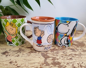 Peanuts Mug Snoopy Sally Linus Coffee Cup Mug Gibson Stoneware Funky Mug