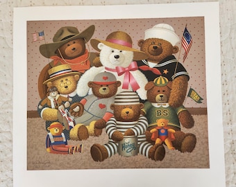 Charles Wysocki 1984 Greenwich Workshop The Gang's All Here Kunstdruck 22" x 19 1/2"