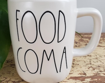Taza de café Rae Dunn Food Coma, colección artesanal