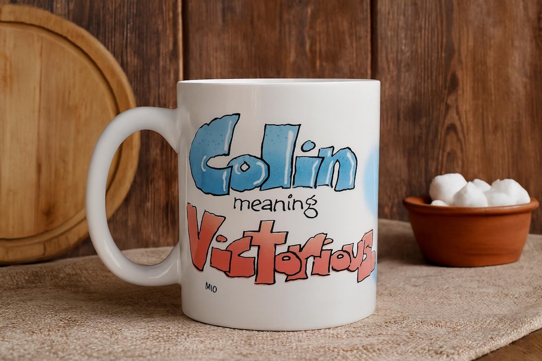 Vintage Xpressions Colin Meaning Victorious Funny Name Definition Mug ...