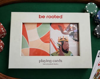 Baraja de cartas Be Rooted – Edición del Mes de la Historia Negra 2025 – Juego de dos barajas – Nueva