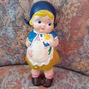 Vintage Dutch Girl Figurine Hand Painted 6 1/2&quot; Ceramic