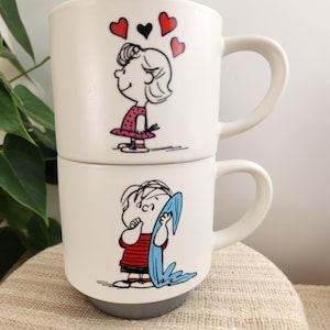Hallmark Peanuts Linus Sally Stackable Mugs Set (2)