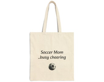 Cotton Canvas Tote Bag soccer mom