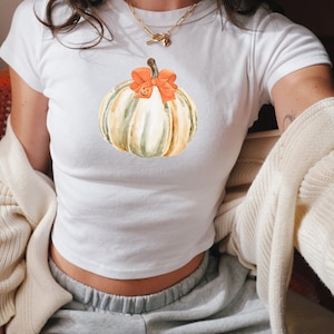 Pumpkin Baby Tee: Y2k Halloween Coquette Top