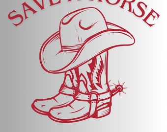 Save A Horse, Country Western Cowboy boots Transparent PNG Digital Download