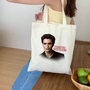 Vampire Boyfriend Tote Bag: Twilight Saga Edward Cullen Fan Gift