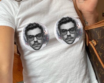 Harry S 2 Disco Ball Baby Tee, Harry S Album Inspired Shirt, Womens Graphic Baby Tee, Harry Face Tee, Concert Outfit, Music Fan Gift