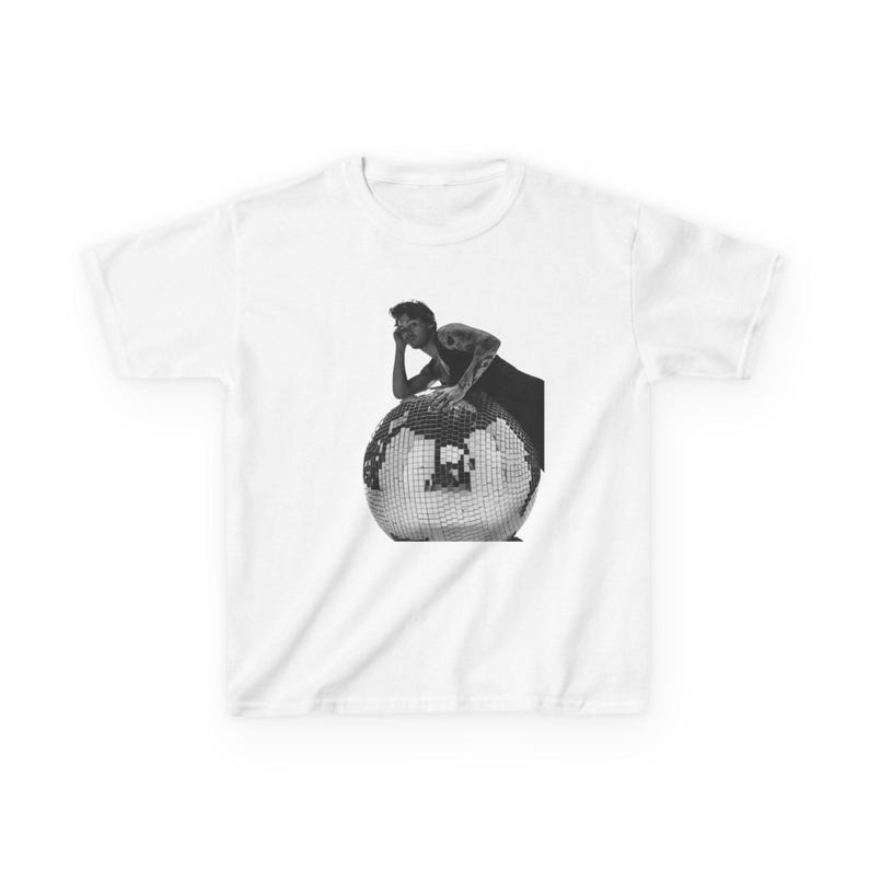 Harry Disco Ball Baby Tee, Harry Album Merch Tour Concert Womens Baby Tee, Y2K Crop Top, Vintage Music Graphic Tee, Disco Ball Shirt image 2