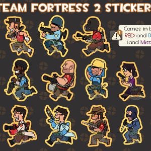 Team Fortress 2 RED + BLU Stickers