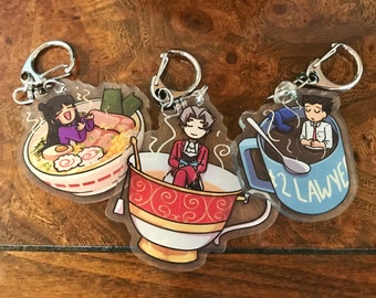 Ace Attorney Trilogy 2'' Acrylic Keychains/Charms