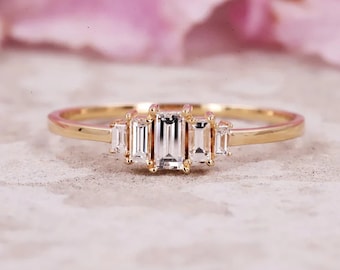 Baguette Diamant Ehering Paare Ring Memoire Ring Solitärring Paarringe Ringe für Frauen klarer Diamantring