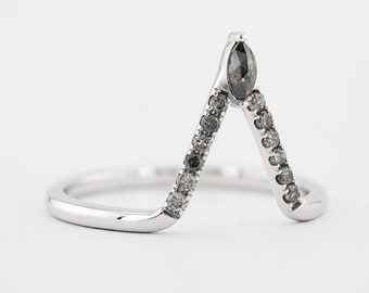 Stapelband online kaufen | Ehering | Salz- und Pfeffer-Diamantring | Stapelbarer Ring | Vorschlagsring | Diamantring | Jubiläumsring