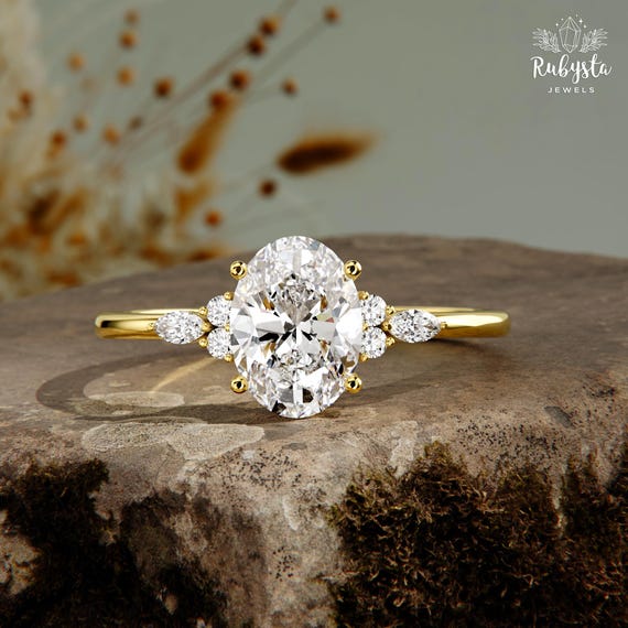 1CT IGI Certified Oval Lab Diamond Engagement Ring – Elegant