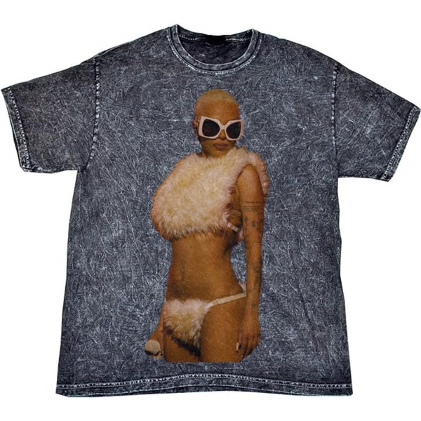 Doja Cat Coachella Vintage Acid Wash Tee, Doja Cat Performance Shirt, Doja Cat Bikini Shirt, Doja Cat Coachella Performace Mineral Wash Tee