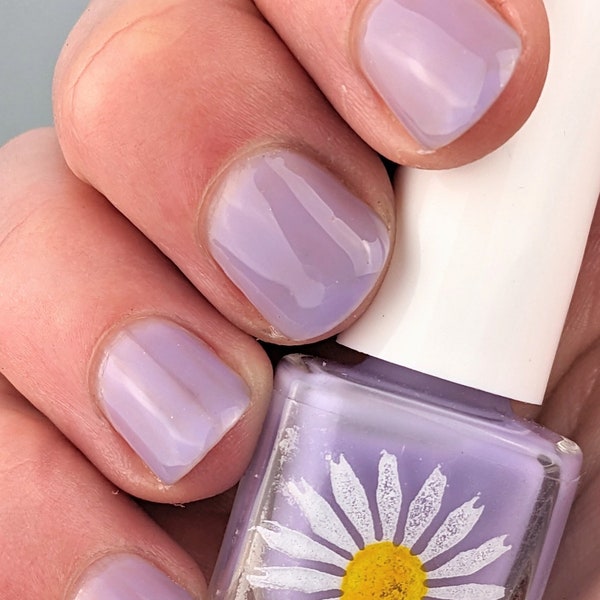 Pasqueflower, 6ml 21-free Indie Nail Polish, Delicate Pastel Lavender Translucent Crelly