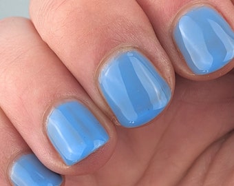 Bluebell, 6ml 21-free Indie Nail Polish, Sky Blue Translucent Crelly