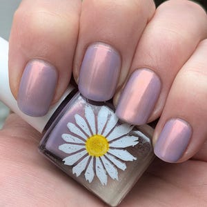 Hush, 15ml Soft Lavender Nail Polish with Orange Shimmer