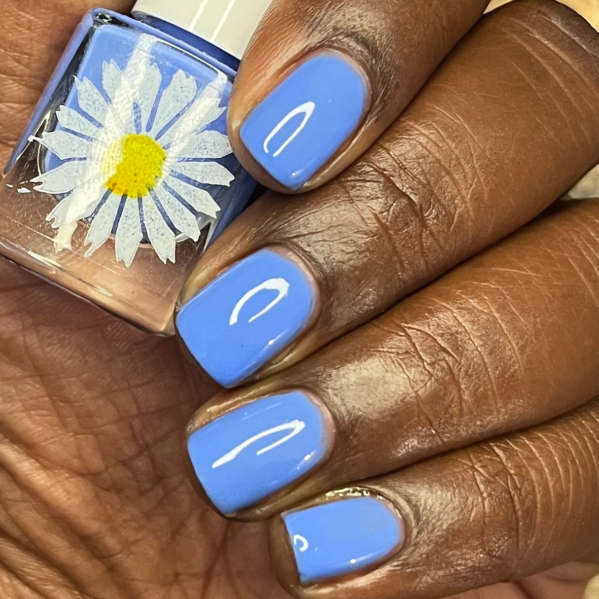 Bluebell, 15ml 21-free Indie Nail Polish, Sky Blue Translucent Crelly