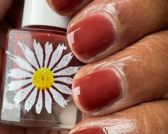 Ginger, 15ml 21-free Indie Nail Polish, Deep Maroon Red Jelly