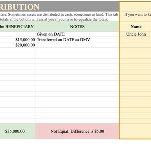 Estate/trust Inventory Spreadsheet - Etsy