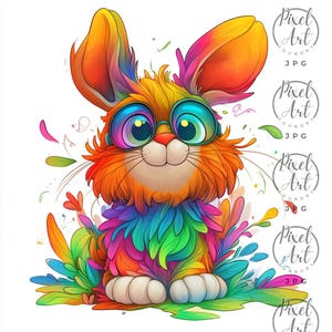 Magical Fantasy Creatures Clipart Unicorn Fox Owl Gemstone Watercolor Art 35 JPG Whimsical Enchanting Designs for Scrapbook Cards Decor