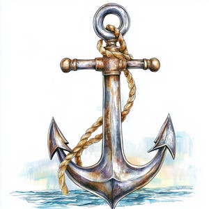 Nautical Anchor Clipart, Maritime Illustrations, Coastal Decor Ideas, Beach House Crafting, Ocean Design JPG Set, 21 Nautical Art Designs