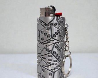 Llavero con estuche para encendedor Dice