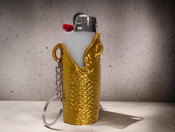 Snake Bic Lighter Case Keychain