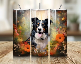 Personalized Border Collie Tumbler | Border Collie Mug | Dog Lover Gift | Dog Owner Gift | Custom Dog Tumbler