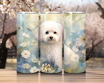 Personalized Bichon Frise Tumbler | Bichon Frise Mug | Dog Lover Gift | Dog Owner Gift | Custom Dog Tumbler