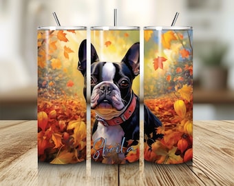 Personalized Boston Terrier Tumbler | Boston Terrier Mug | Dog Lover Gift | Dog Owner Gift | Custom Dog Tumbler