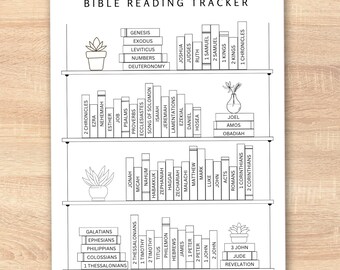 Bibel Bücherregal Lesen Tracker Printable | Malvorlage (PDF)