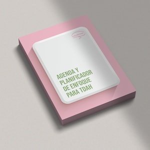 Planificador para TDAH en ESPAÑOL - ROSA - Cuaderno imprimible para adultos, agenda, páginas de organización, autocuidado y mentalidad.