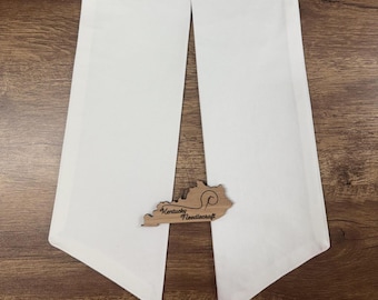 Blank Wreath Sash | Duck Cloth Fabric, Double Layered, Embroidery Tested