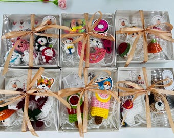 Geschenk-Box häkeln/ handgemachtes gehäkeltes Amigurumi/ Stofftiere/ niedliche Geschenkidee/ Geschenk besonders anfertigen