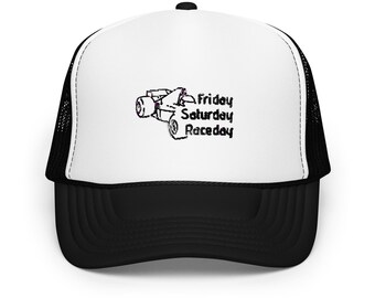 Race Day Foam Trucker Hat - F1 Hat, Formula One Hat, F1 Gifts, F1 Merch, Racing, Sports, Formula One Merch