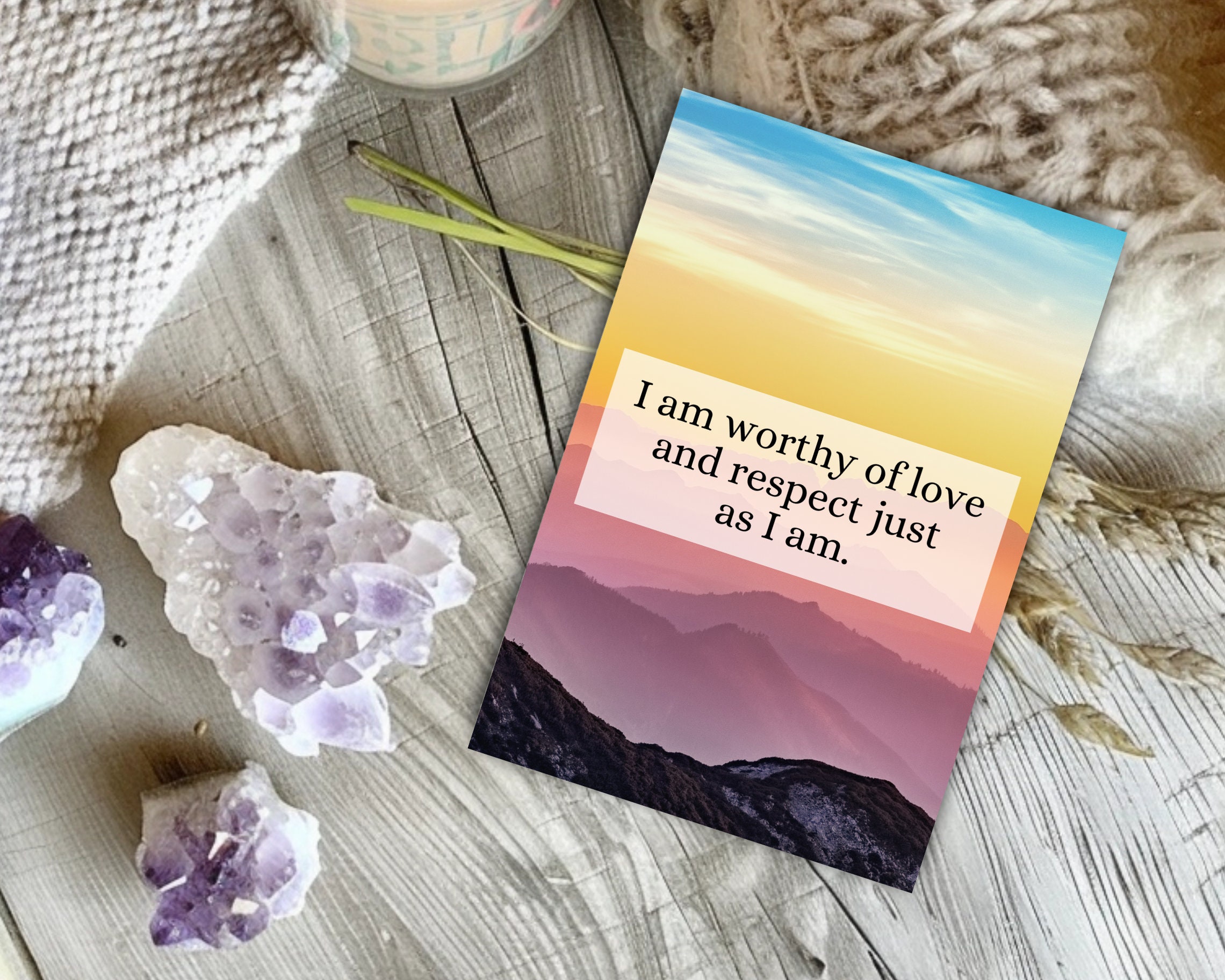 Printable Positive Affirmation Cards for Depression Relief, Digital ...