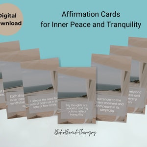 Affermazioni positive stampabili per la pace interiore, Affermazioni quotidiane, Carte di affermazione digitale, Auto-aiuto quotidiano, Strumenti terapeutici, Positività