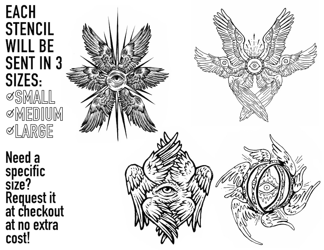 Pre-made Stencils, Ready to Use, Pre Printed, Handpoke Tattoo or ...