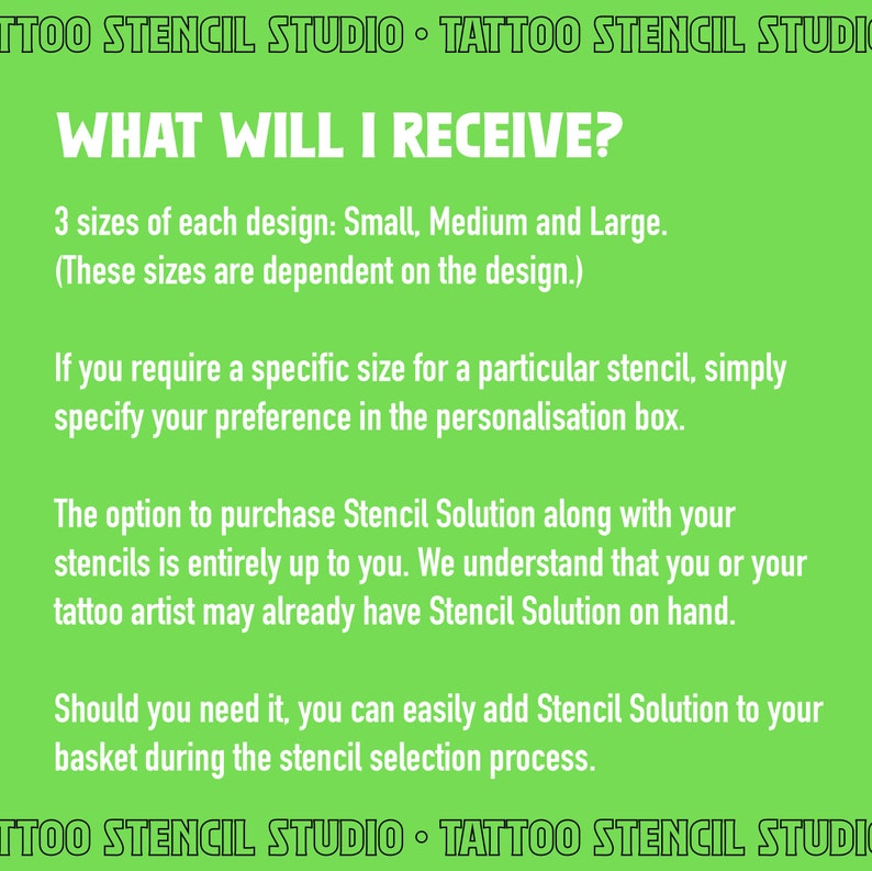 Premade Stencils, Ready to Use, Pre Printed, Handpoke Tattoo or