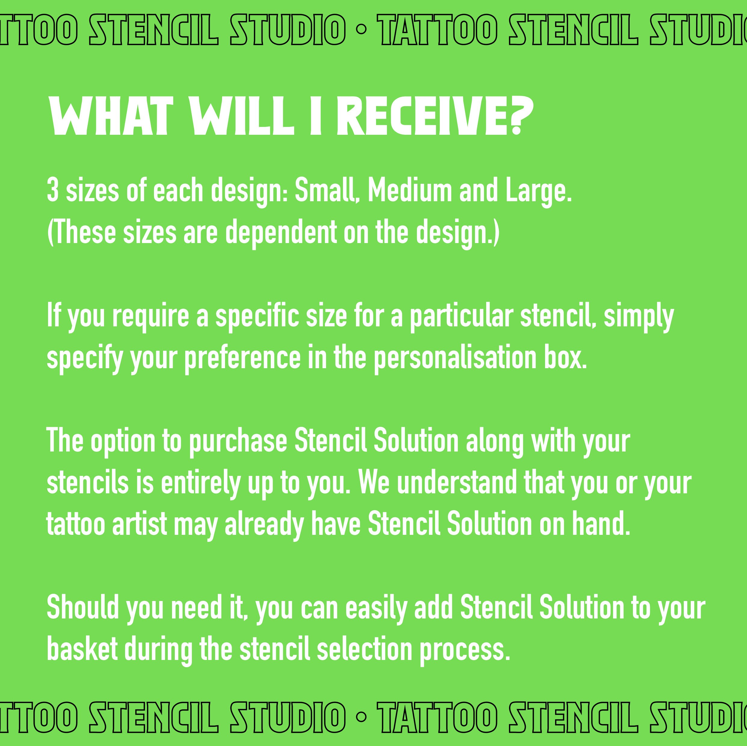 Pre-made Stencils, Ready to Use, Pre Printed, Handpoke Tattoo or