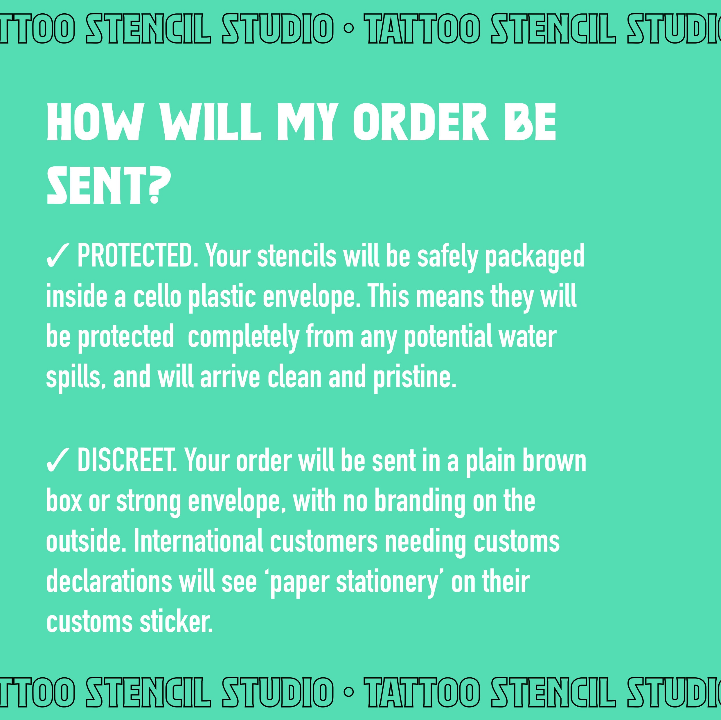 Pre-made Stencils, Ready to Use, Pre Printed, Handpoke Tattoo or