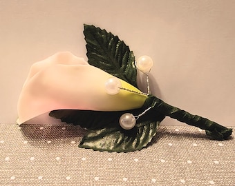 Set mit 13 rosafarbenen Calla-Blüten
