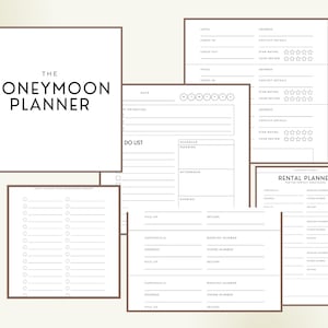 HONEYMOON PLANNER, Honeymoon Checklist, Honeymoon Itinerary, Travel Spreadsheet, Family Packing List, Travel Google Sheet, Honeymoon Journal