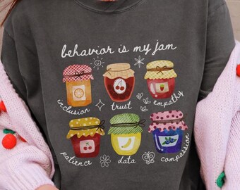BCBA Comfort Colors Tshirt, Board Certified Behavior Analyst, RBT T-Shirt, Graduation Gift, Behavior Is My Jam Tee, Behavior Specialist Tee