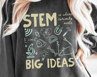 STEM Teacher Sweatshirt, Comfort Colors Crewneck, Science Technology Teacher, Engineering Math Coach, Specials Team Gift (26608)